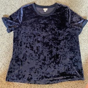 Crushed-Velvet Short-Sleeved Shirt
